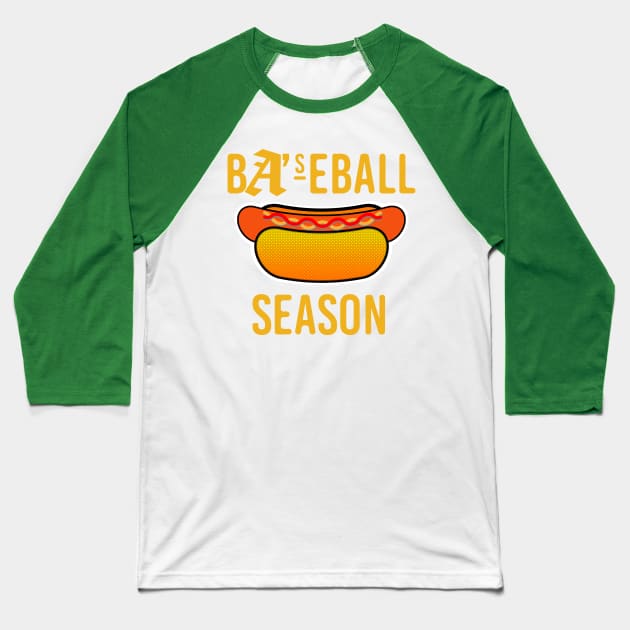 Baseball Season - Hotlink (Gold) Baseball T-Shirt by mikelcal